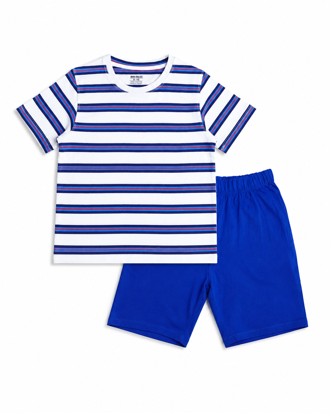 Blue Stripes & Blue Shorts Set for Kids