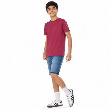 Maroon Plain T-Shirt for Kids