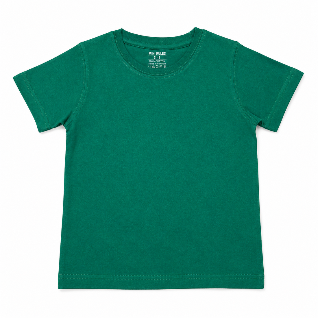 Emerald Green Plain T-Shirt for Kids