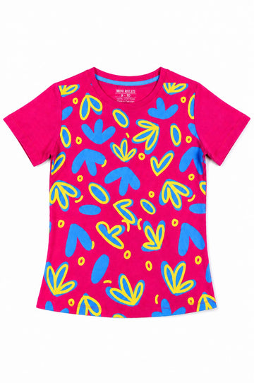Floral Hearts Girls T-Shirt