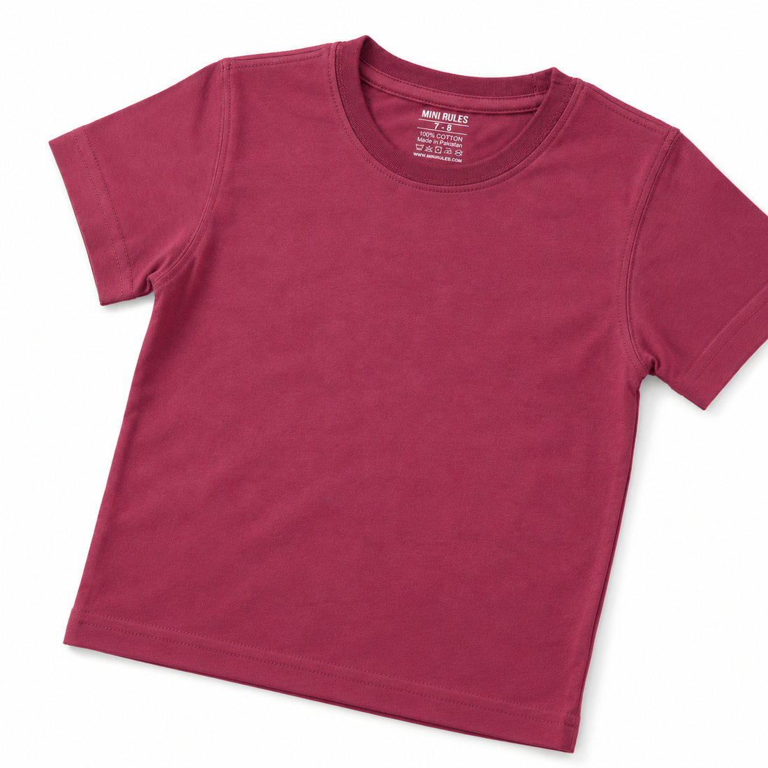 Maroon Plain T-Shirt for Kids