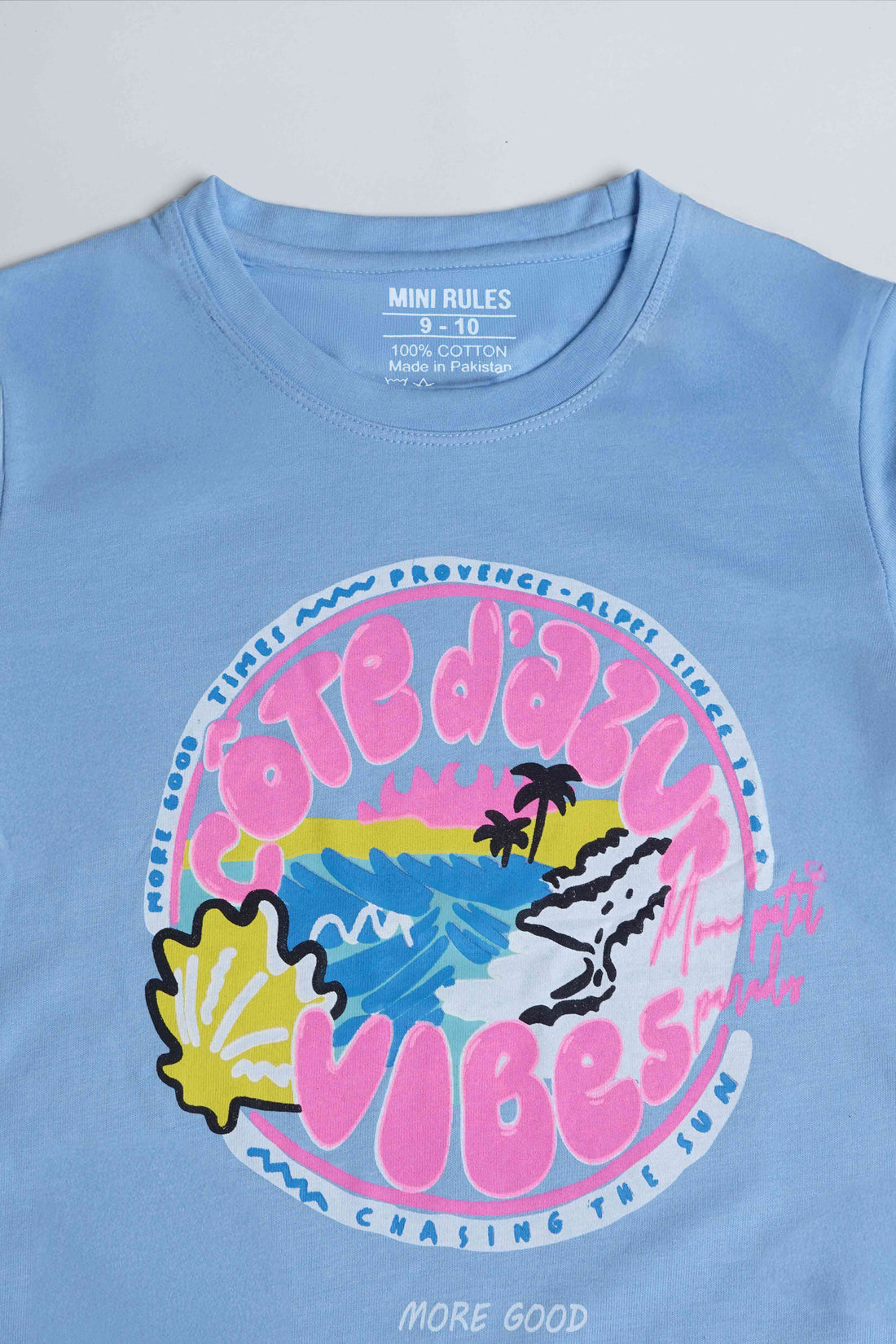 Sea Blue T-Shirt for Girls | Kids Tee