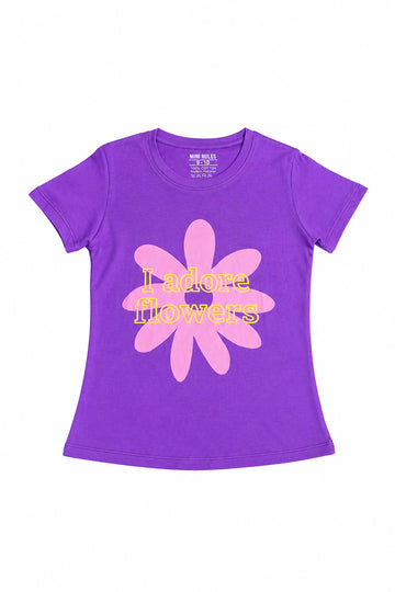 Purple Bloom Girls T-Shirt- Kids Tee
